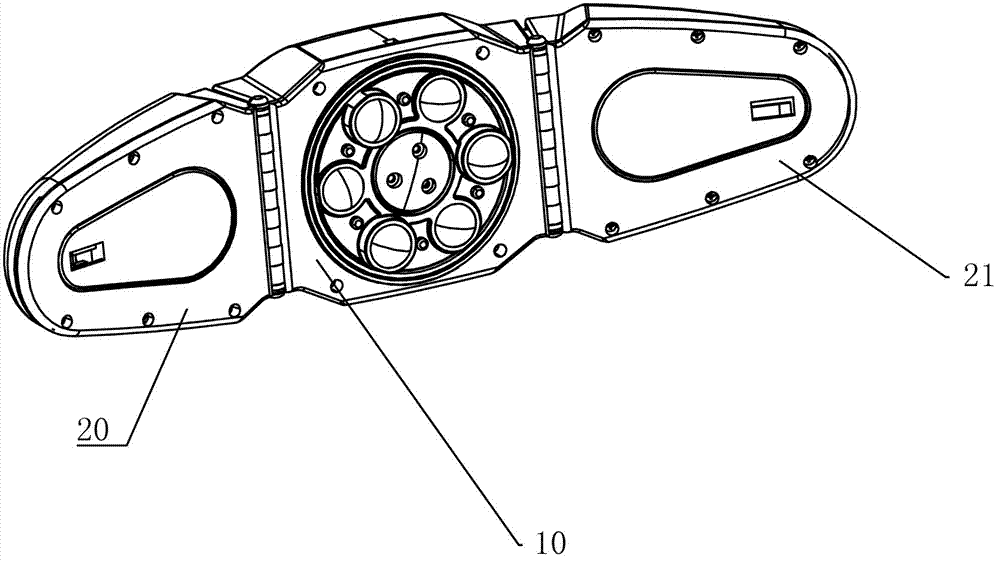 Foldable massaging waistband