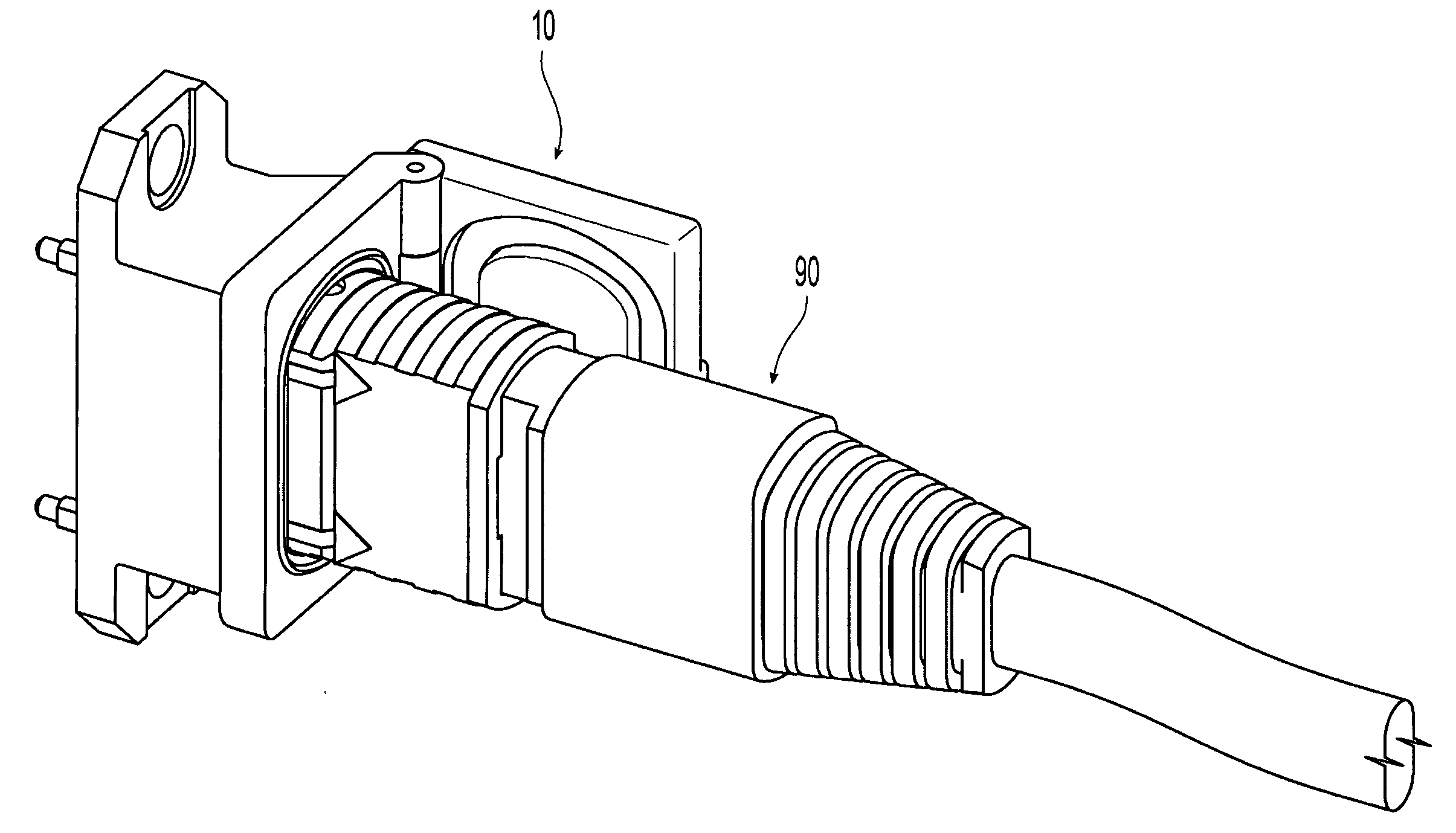 Adapter with dust shutter