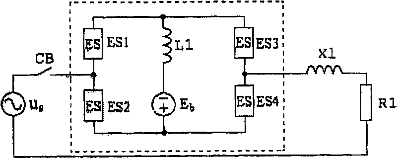 Failure current limit device based on the rectifying bridge and bidirectional switch switching