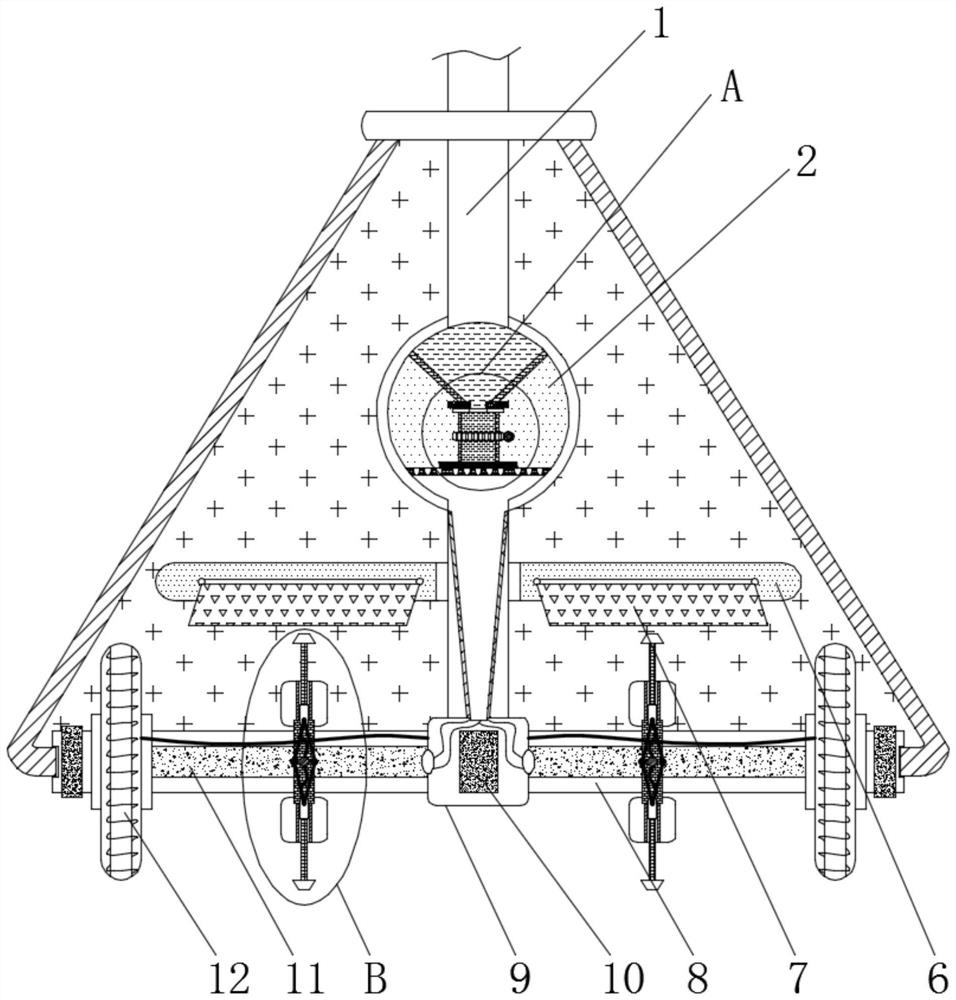 Mop capable of facilitating water outflow adjustment amount and preventing water flow splashing