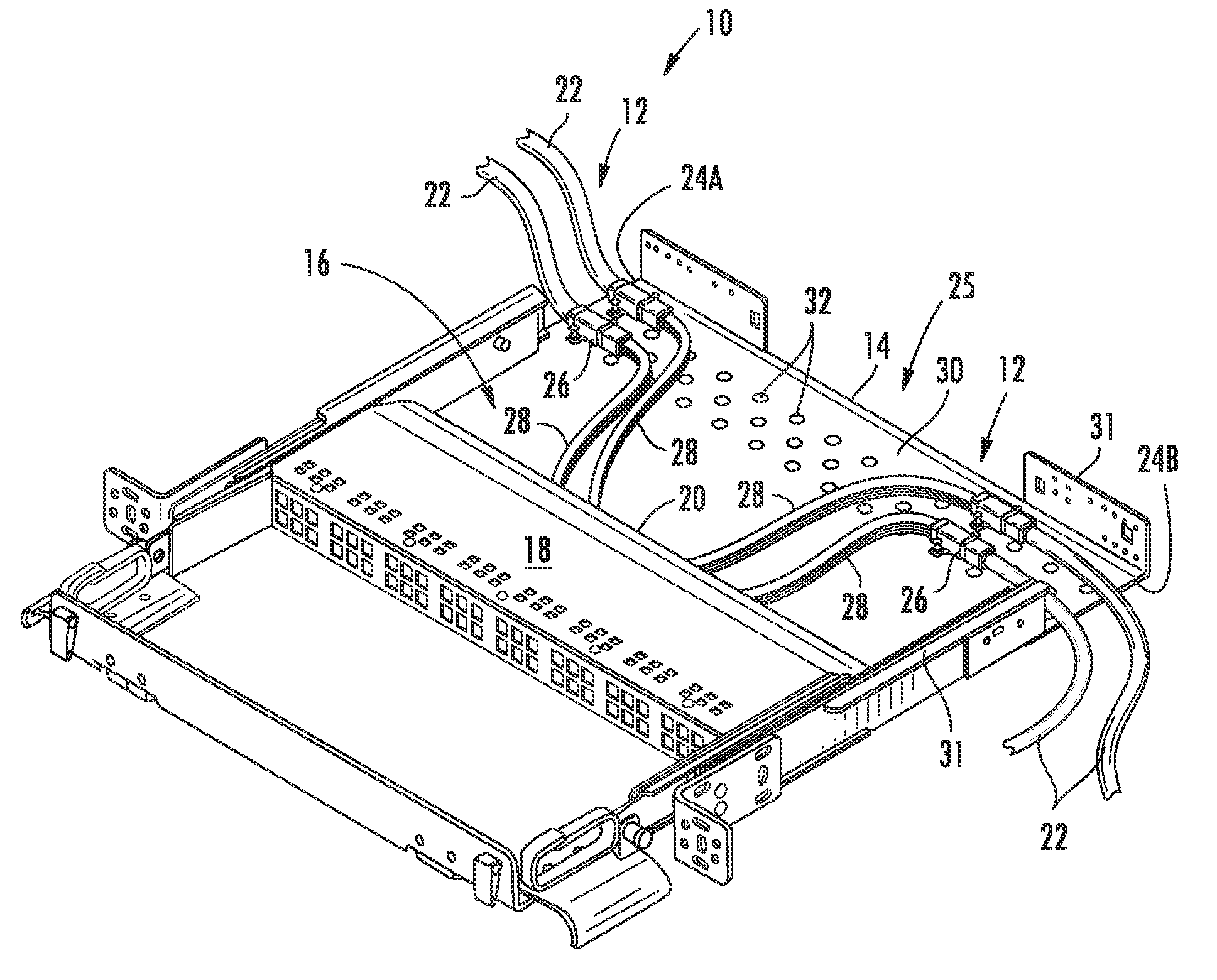 Mounting of fiber optic cable assemblies within fiber optic shelf assemblies