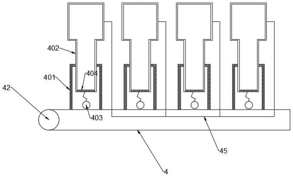 Postoperative instrument disinfection device based on layered cleaning