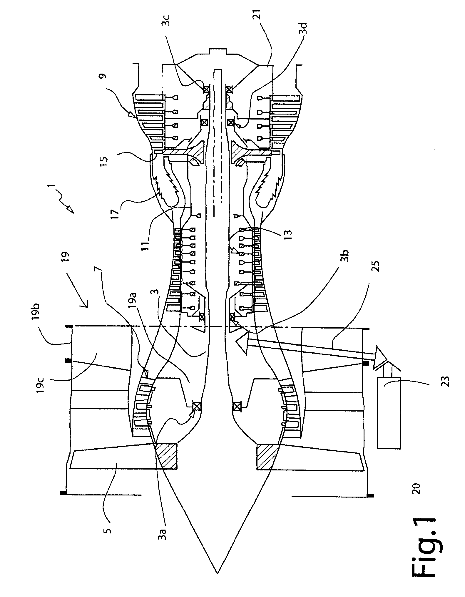 Turbojet engine accessory gear box driveshaft; modular additional accessory