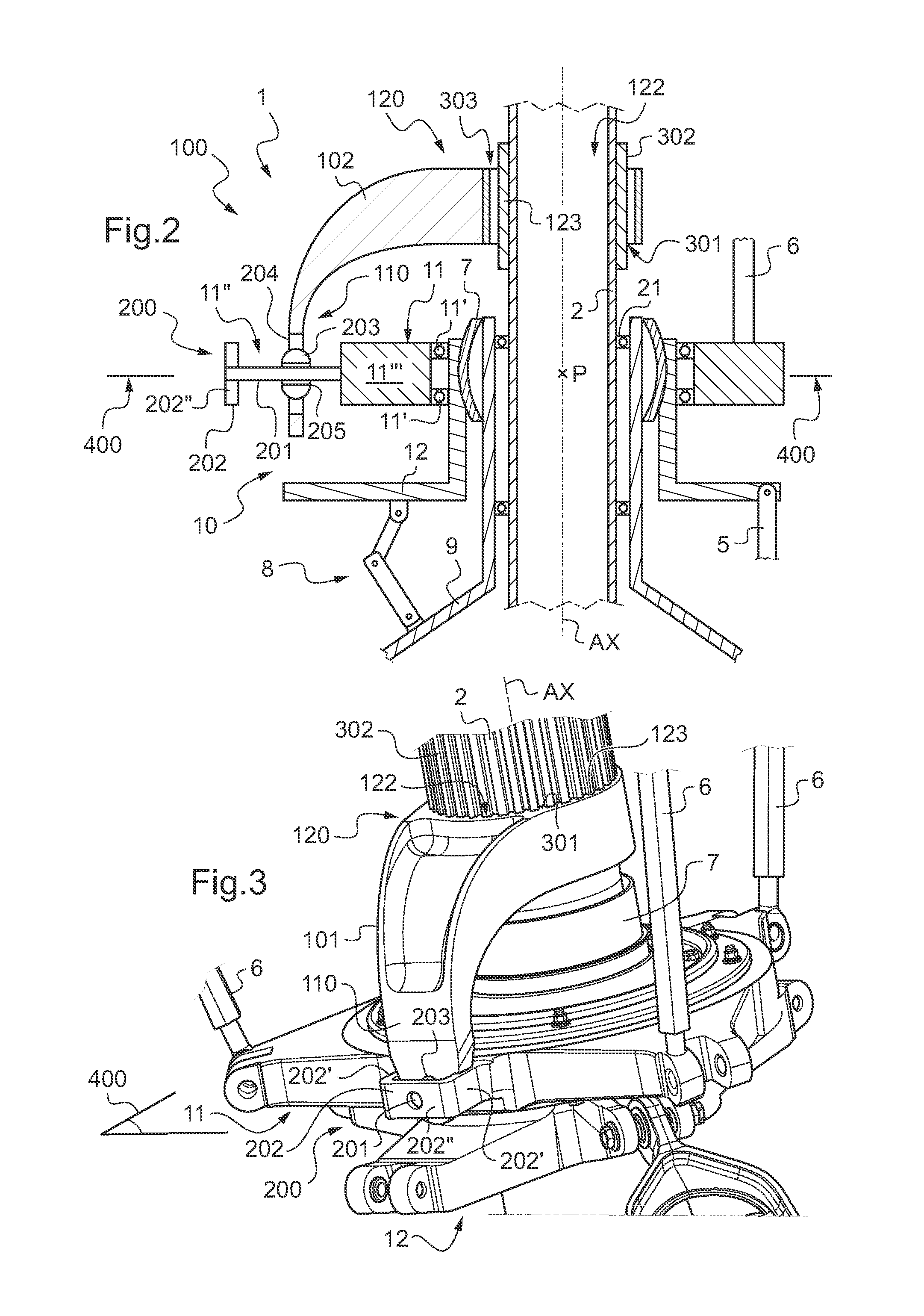 Set of cyclic swashplates for controlling the pitch of blades of a main rotor, and a rotor provided with such a set