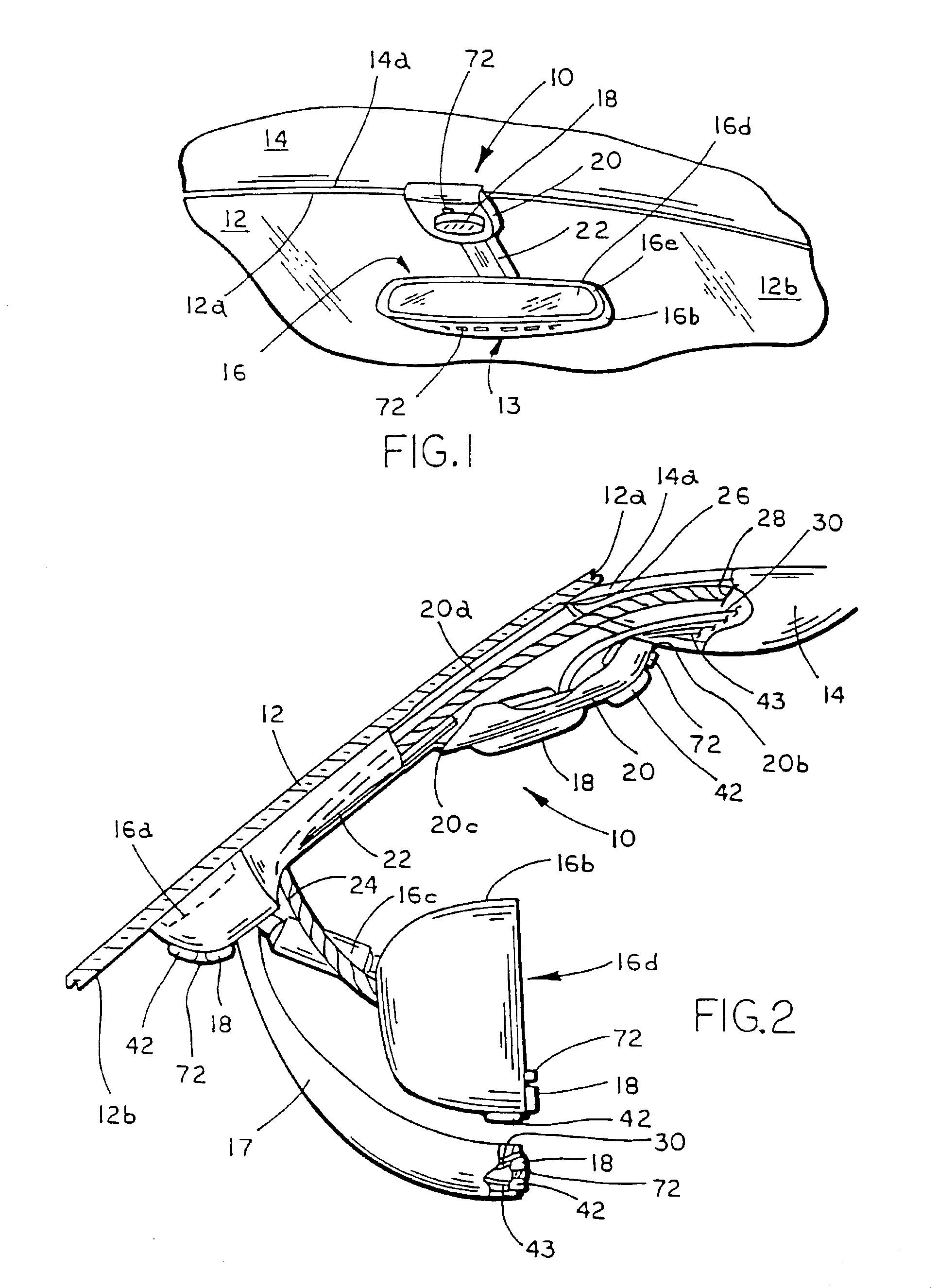 Vehicular sound-processing system incorporating an interior mirror user-interaction site for a restricted-range wireless communication system