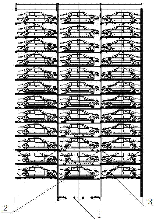 Single-operating-mechanism fast-lifting mechanical parking unit