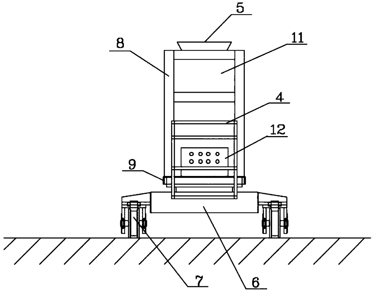 Automatic feeding device for silicon smelting furnace and application method thereof