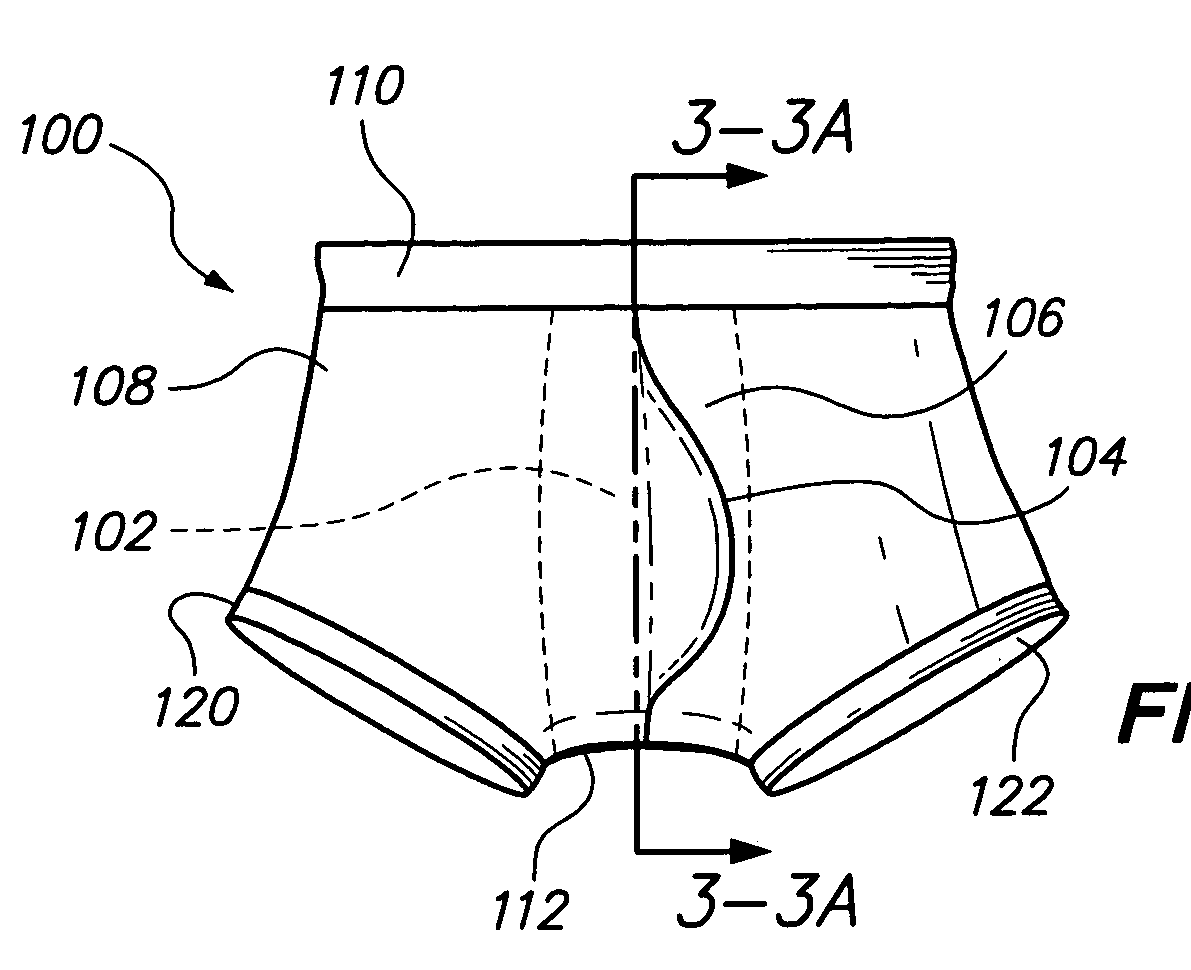 Underwear having internal pocket and pouch