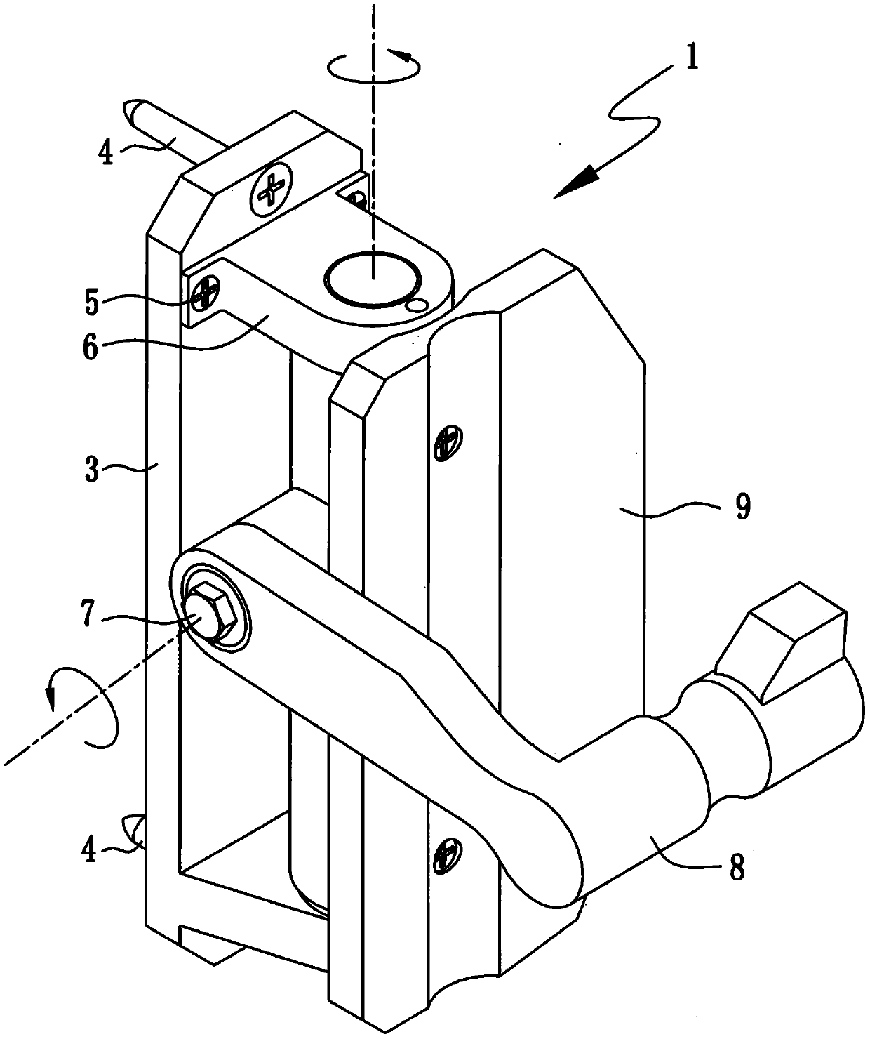 Swingable bicycle vertical parking device