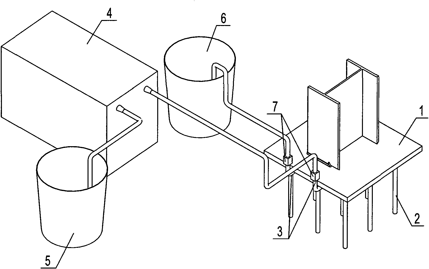 Device for preventing high temperature caused by welding metal embedded part from burning out concrete base layer and method thereof