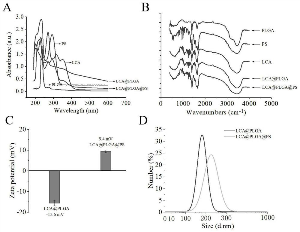 Preparation method of protamine modified PLGA coated icariin nanospheres