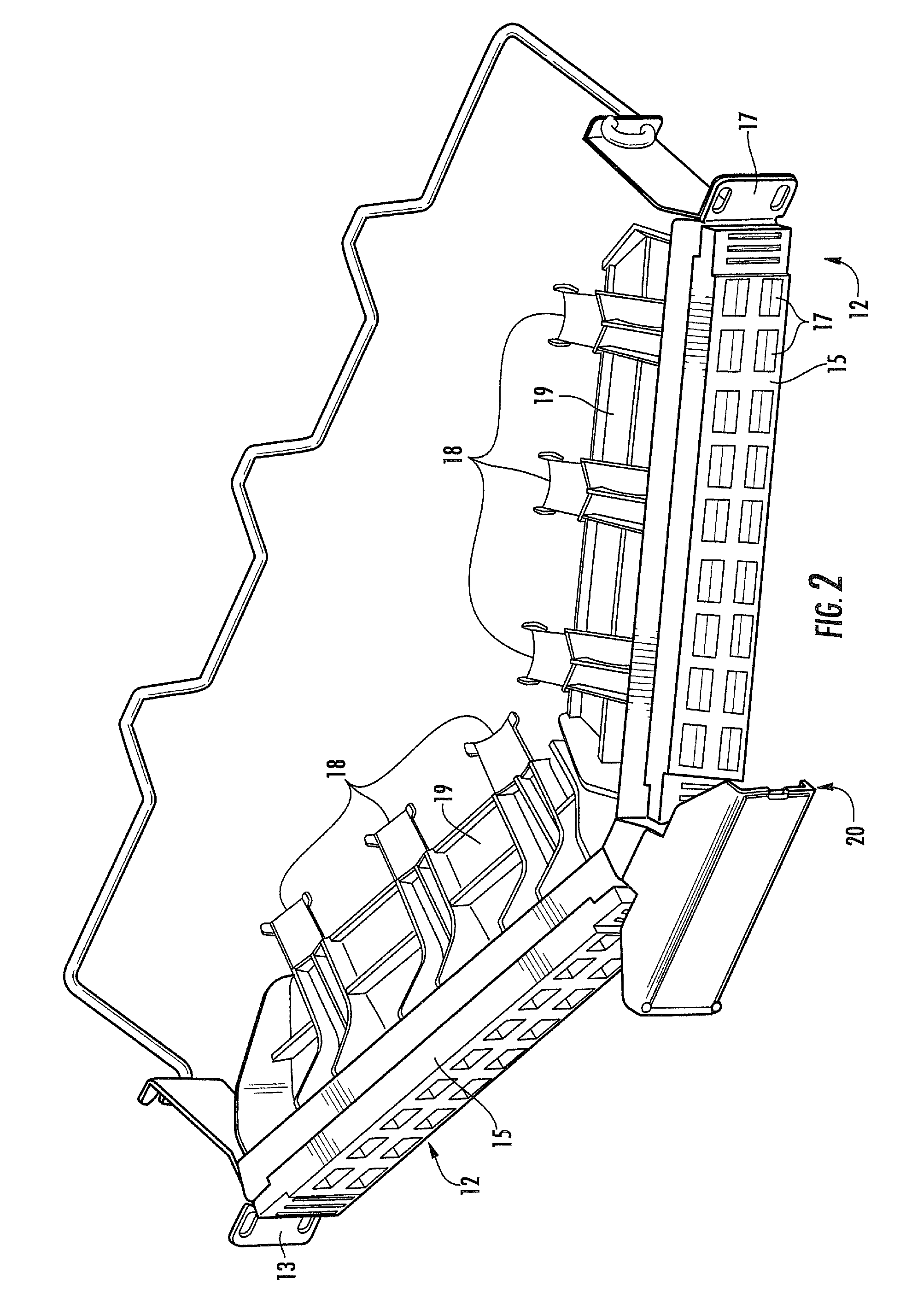 Angled patch panel with removable forwardly-extending display