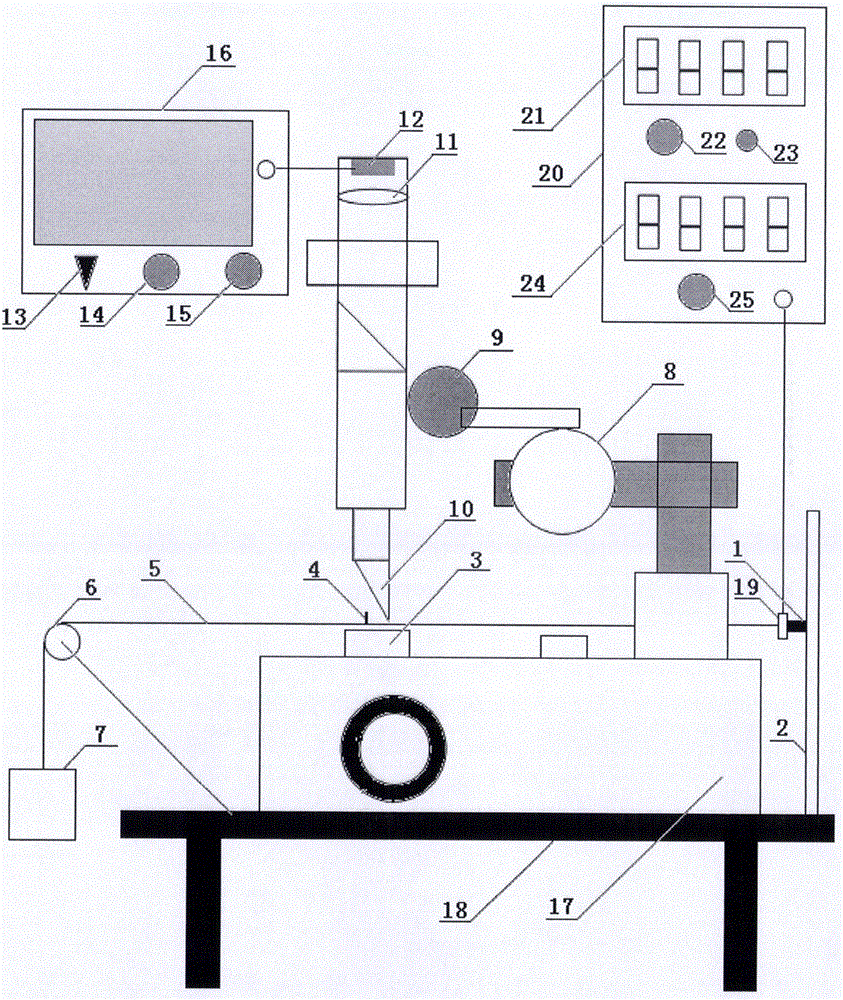 Experimental device and method for measuring Young's modulus of metallic wire by using resonant principles