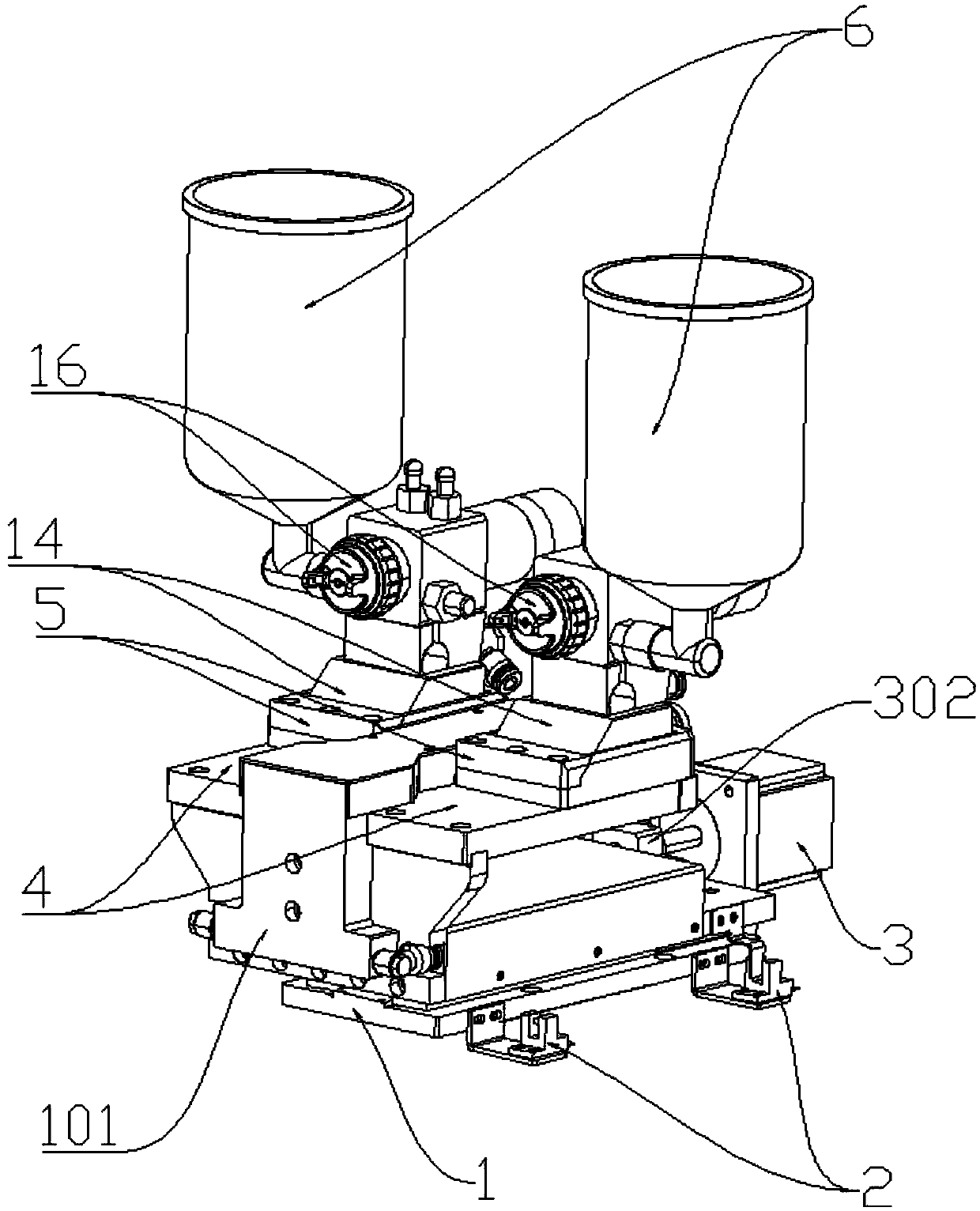 Spraying device suitable for small batch detection