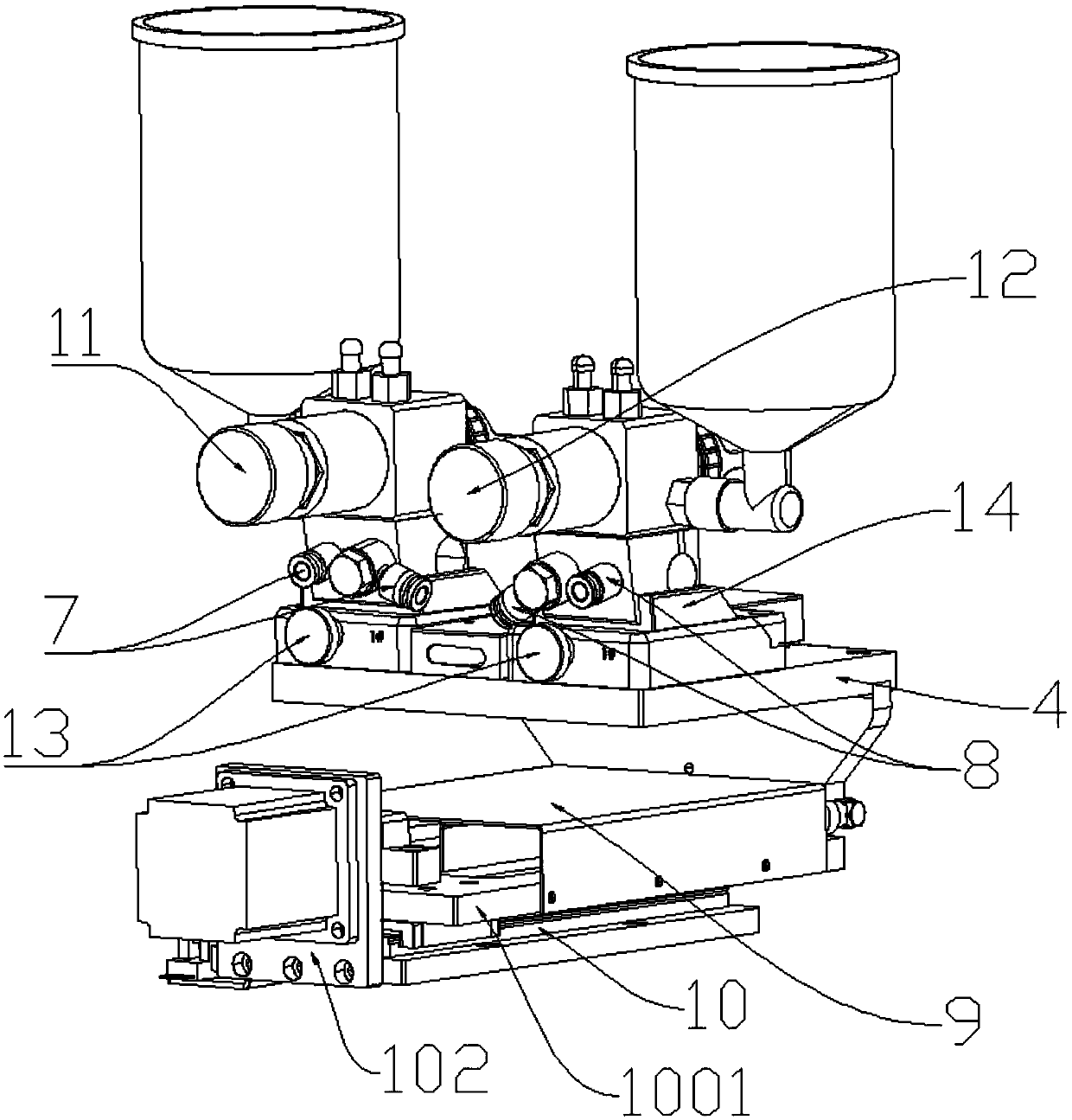 Spraying device suitable for small batch detection