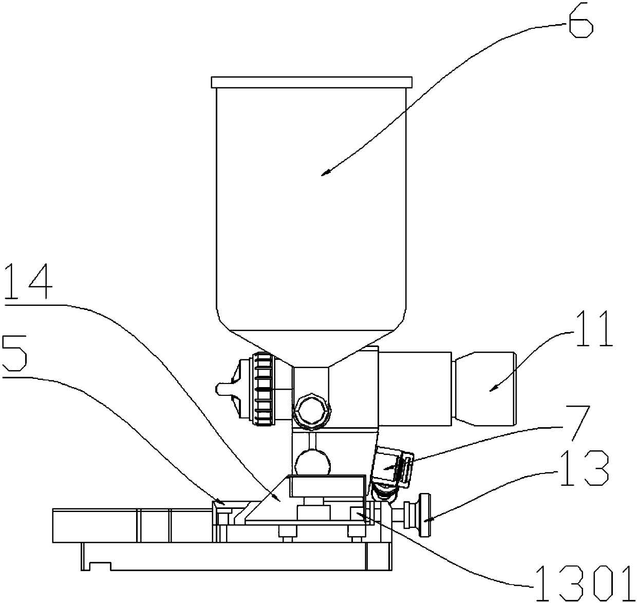 Spraying device suitable for small batch detection