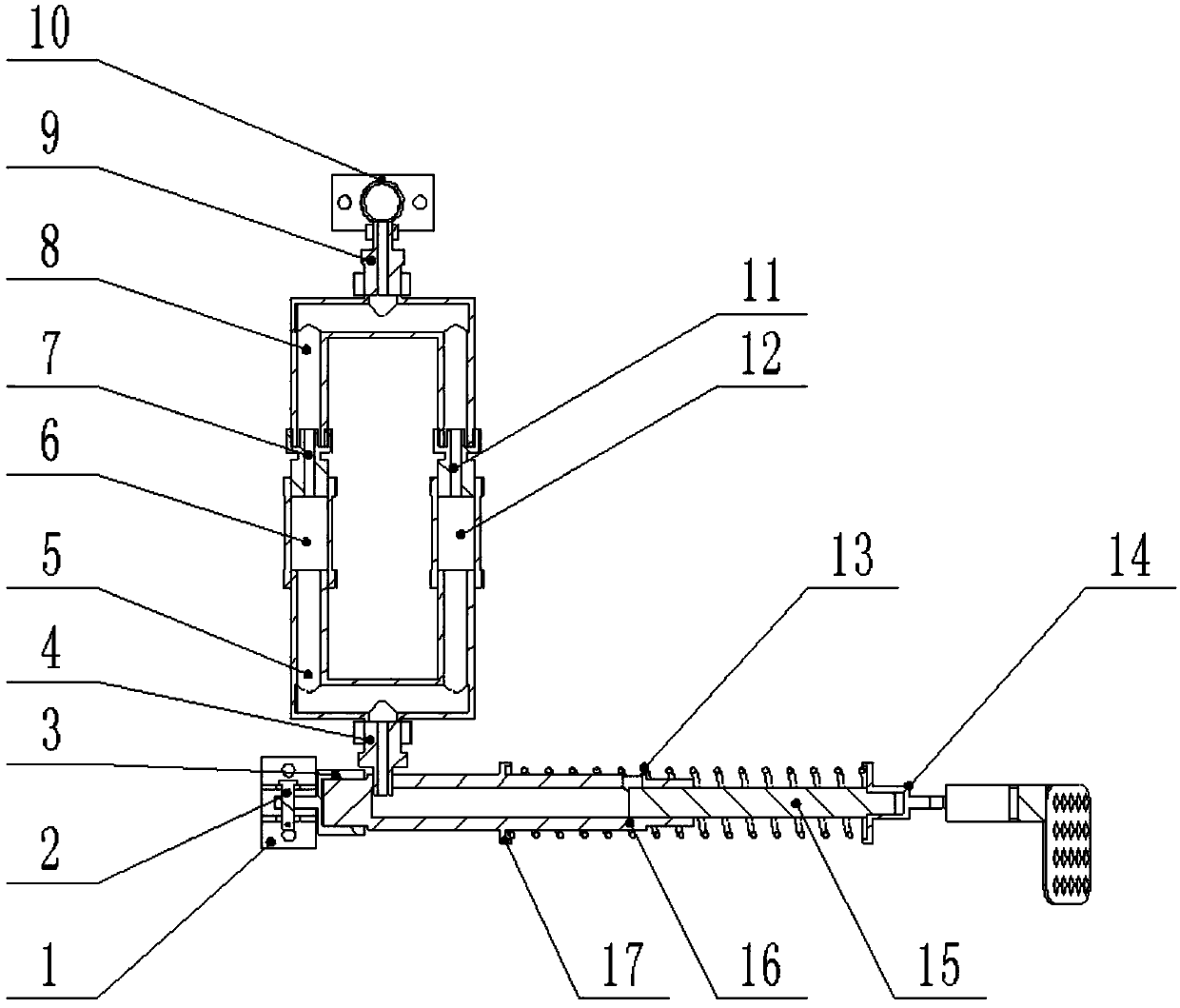 Force sense simulation device of automobile brake assistance system