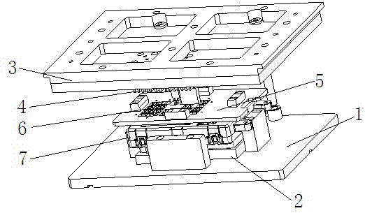 Press fitting device of automobile connector