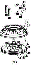 A support device for detecting surface defects of rubber rollers