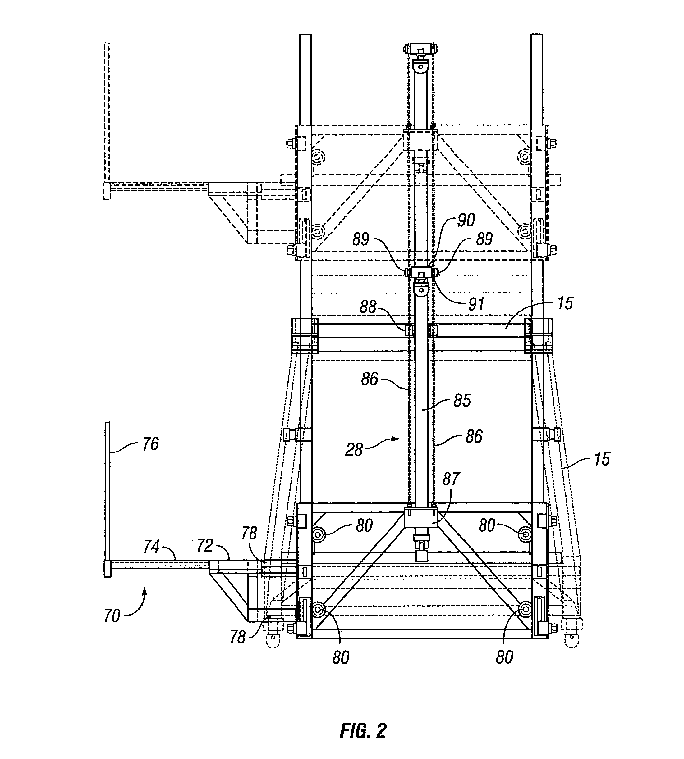 Automated System for Positioning and Supporting the Work Platform of a Mobile Workover and Well-Servicing Rig