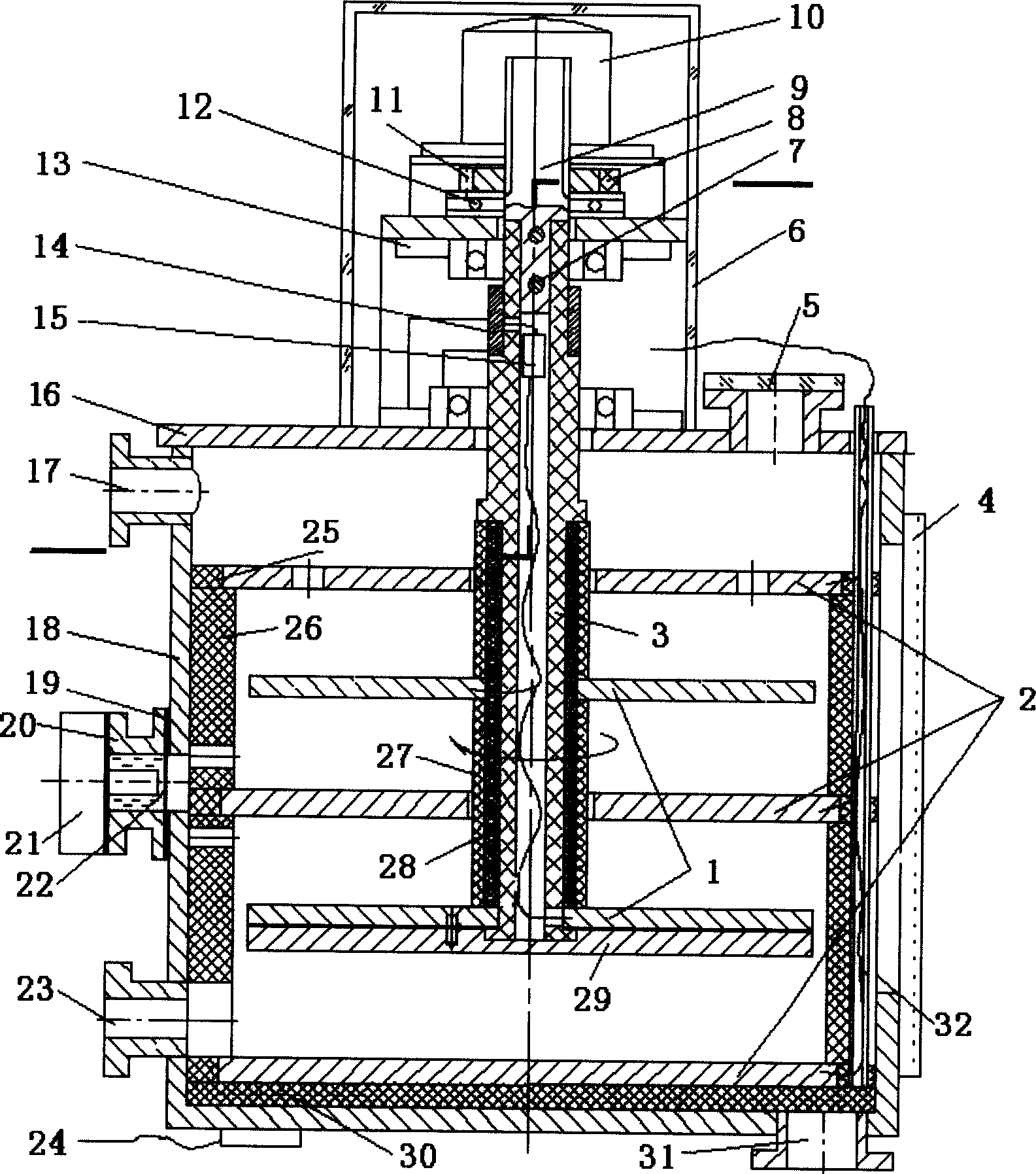 Coaction type food biochemical treating equipment