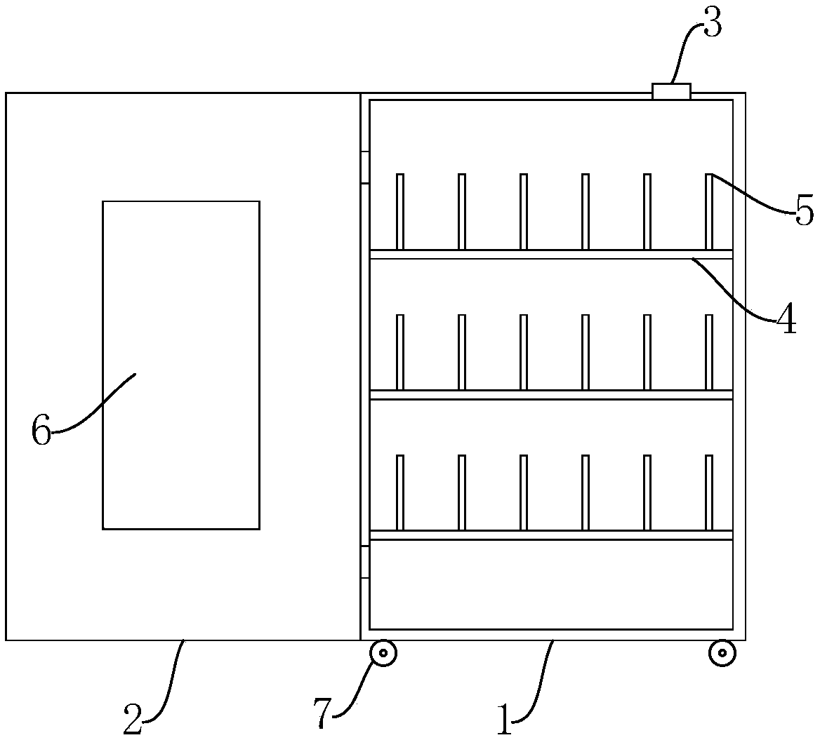 Biological technology reagent bottle drying device