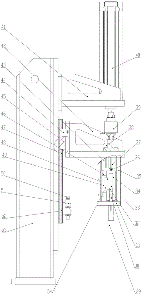 A control valve point riveting machine device for vacuum booster production line