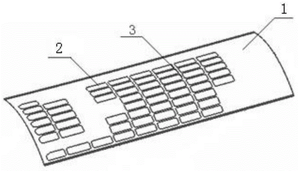 Manufacturing method of airplane chemical milling skin three-dimensional chemical milling sample plate