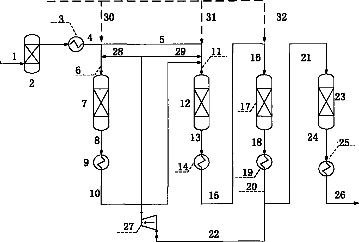 Method and device for producing synthetic natural gas, and natural gas product thereof