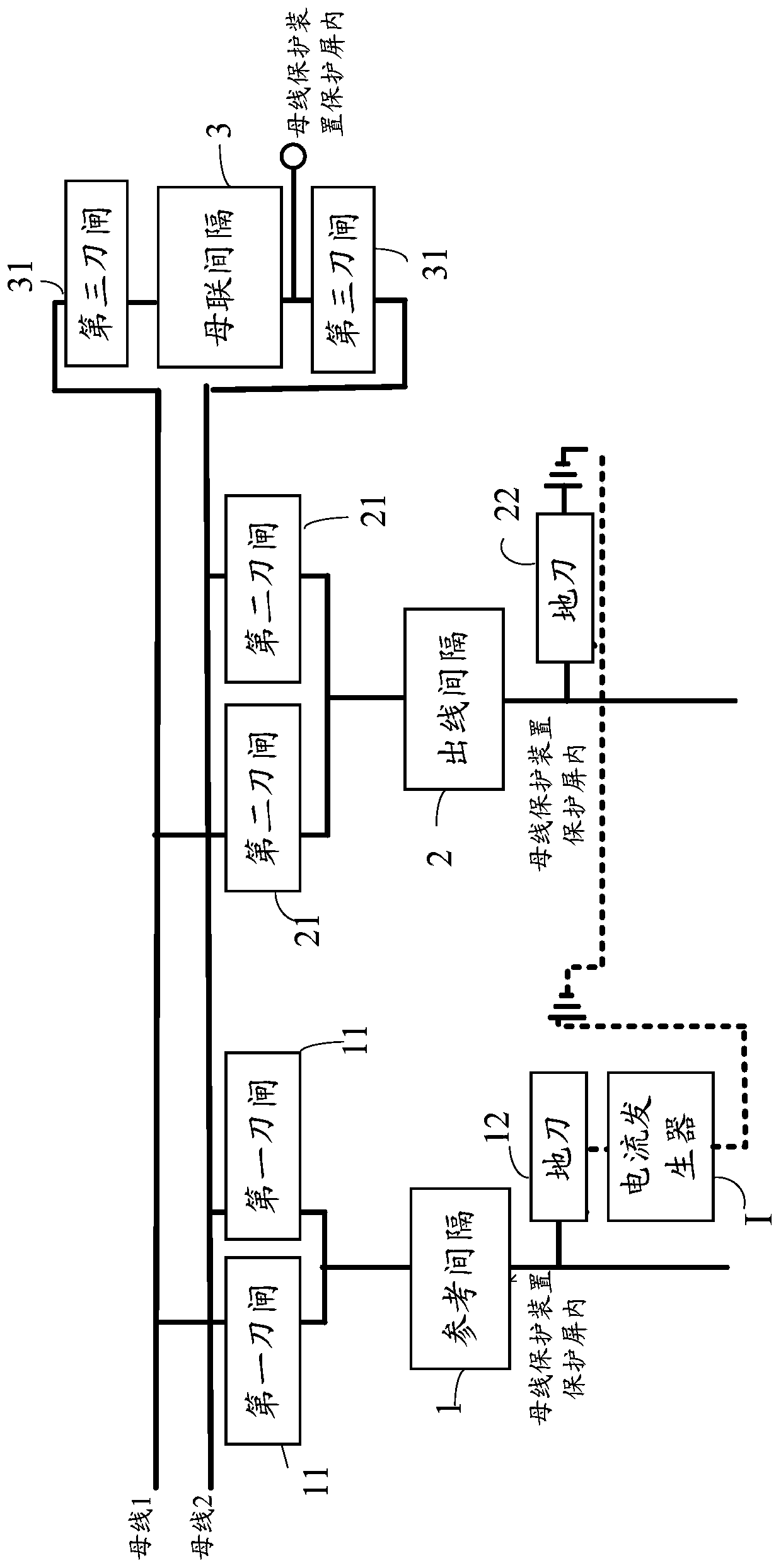 Bus differential protection interval CT secondary winding polarity consistency verification method