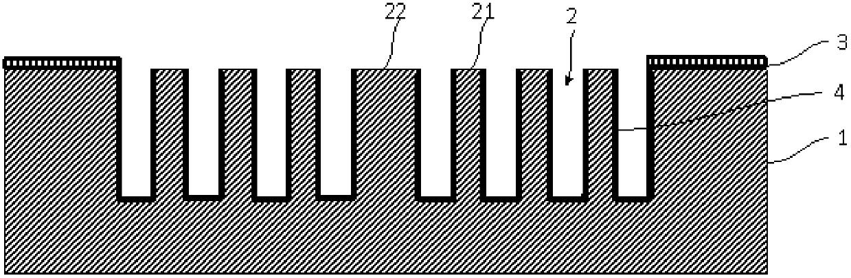 Silicon-based micro-gas chromatography column with high separation efficiency, and preparation method thereof