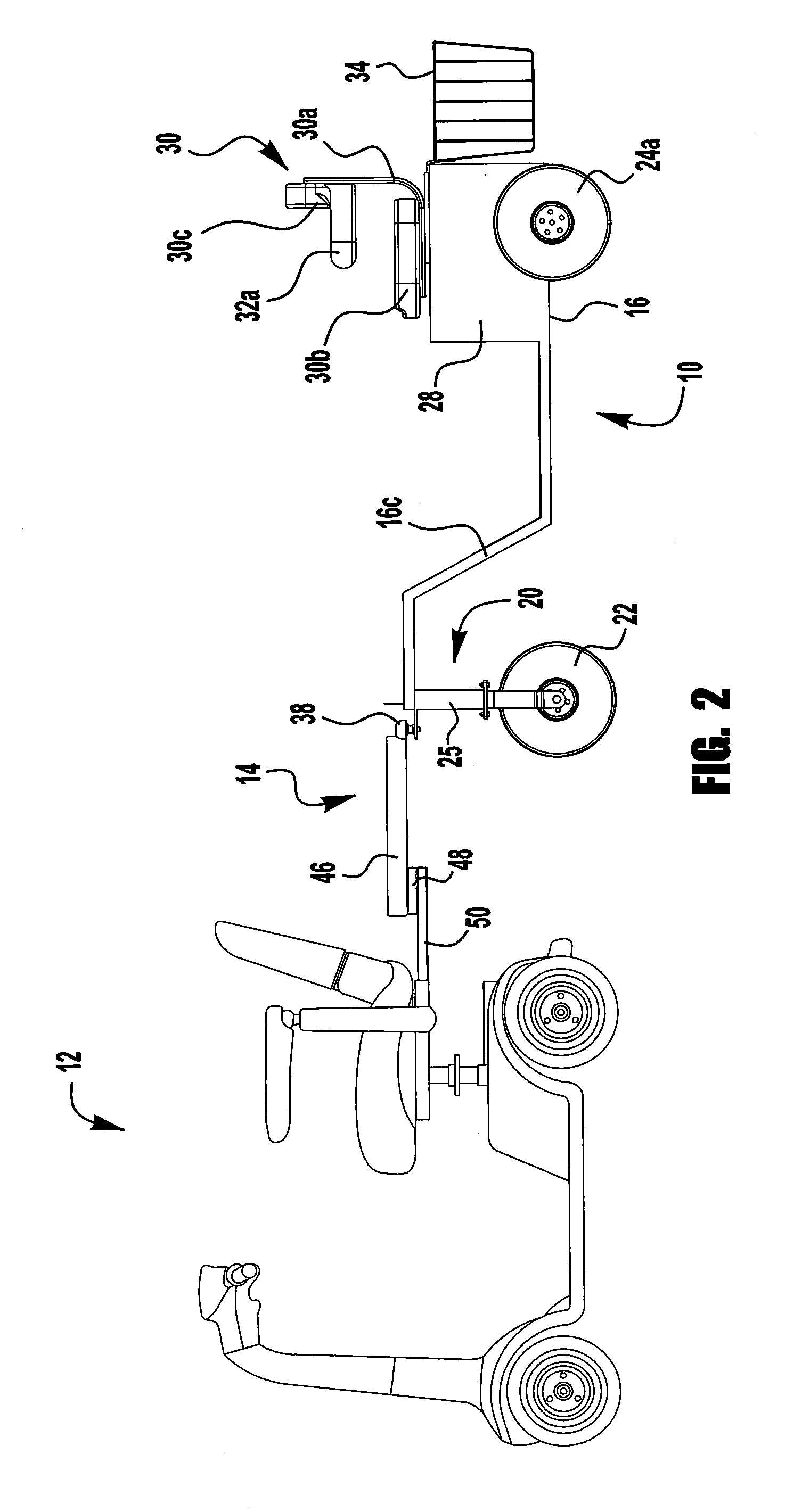 Mobility scooter trailer