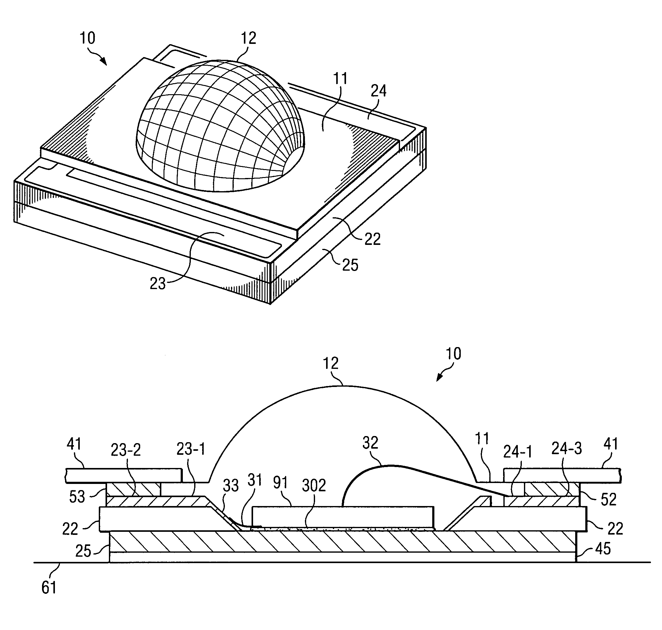 LED mounting having increased heat dissipation