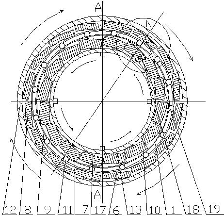 Self-aligning permanent magnet magnetic bearing