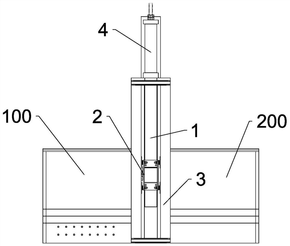 A middle door guide mechanism of a garbage compactor