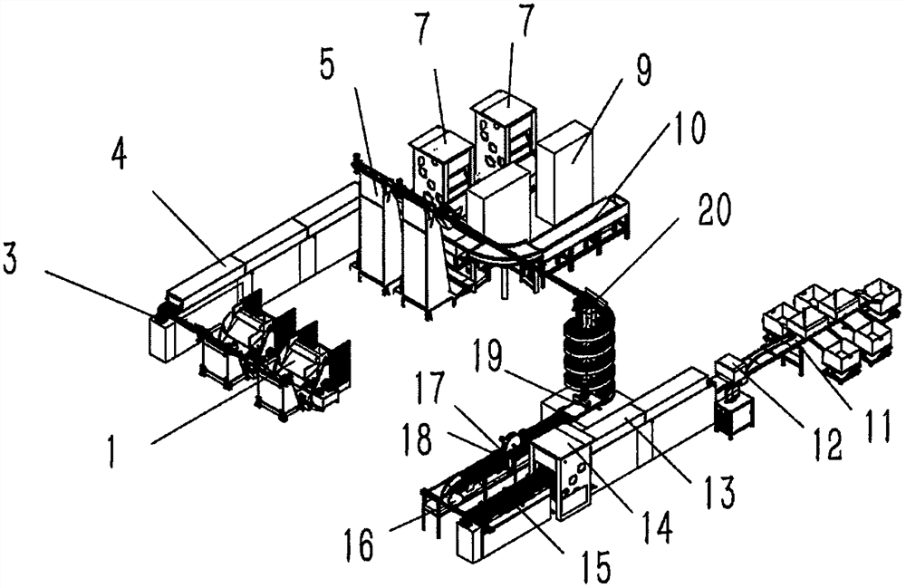 An automatic production line for steel back surface treatment