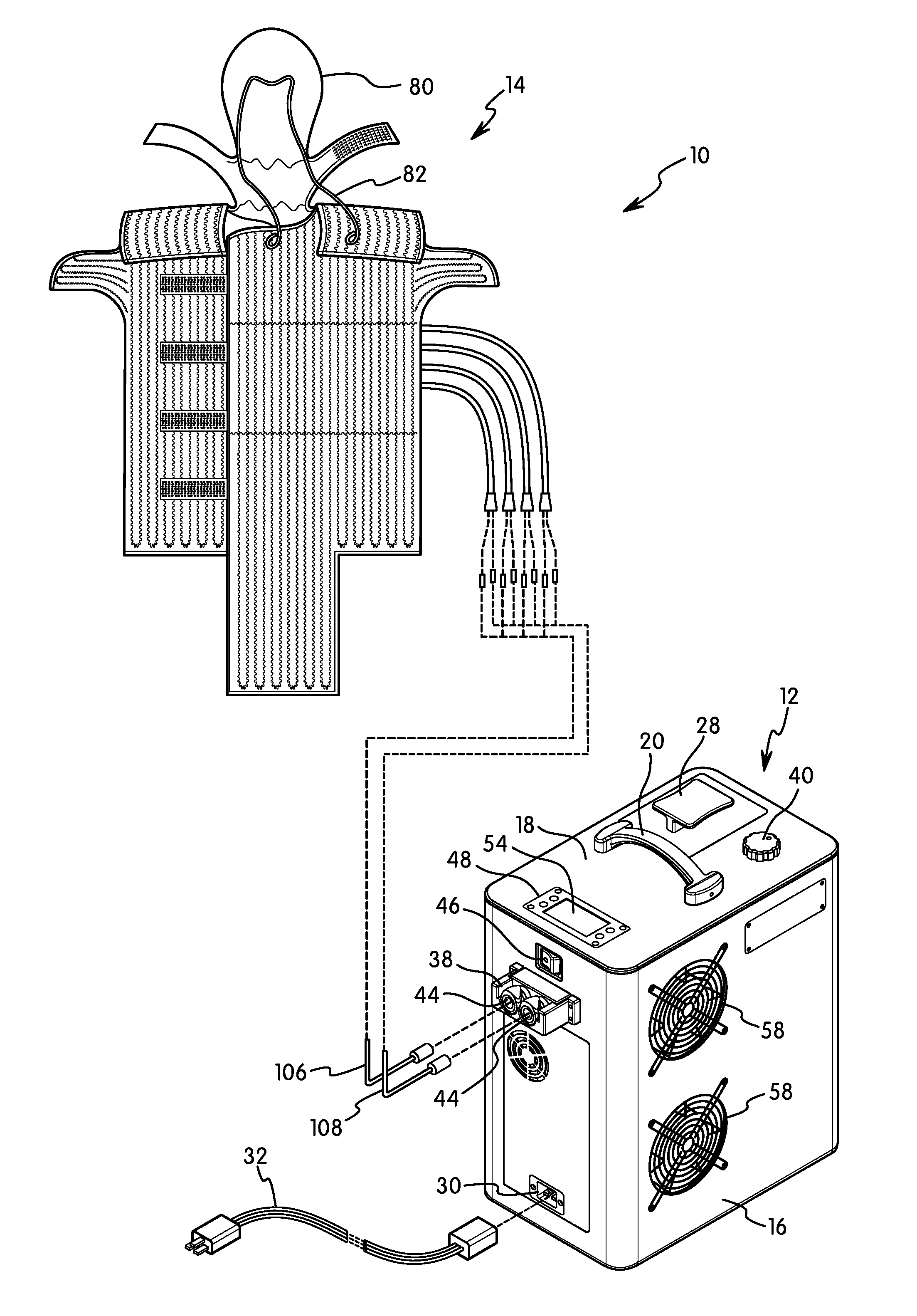 Portable medical cooling assembly