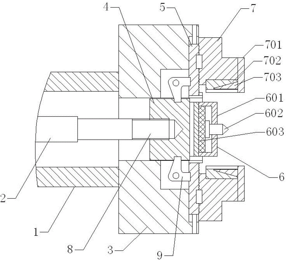 Floating hydraulic clamping chuck for vehicle