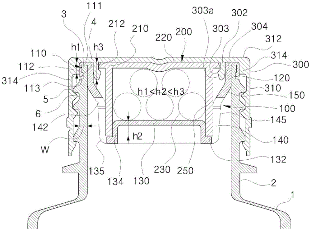 Container cap for enabling granules and contents of container to be taken simultaneously