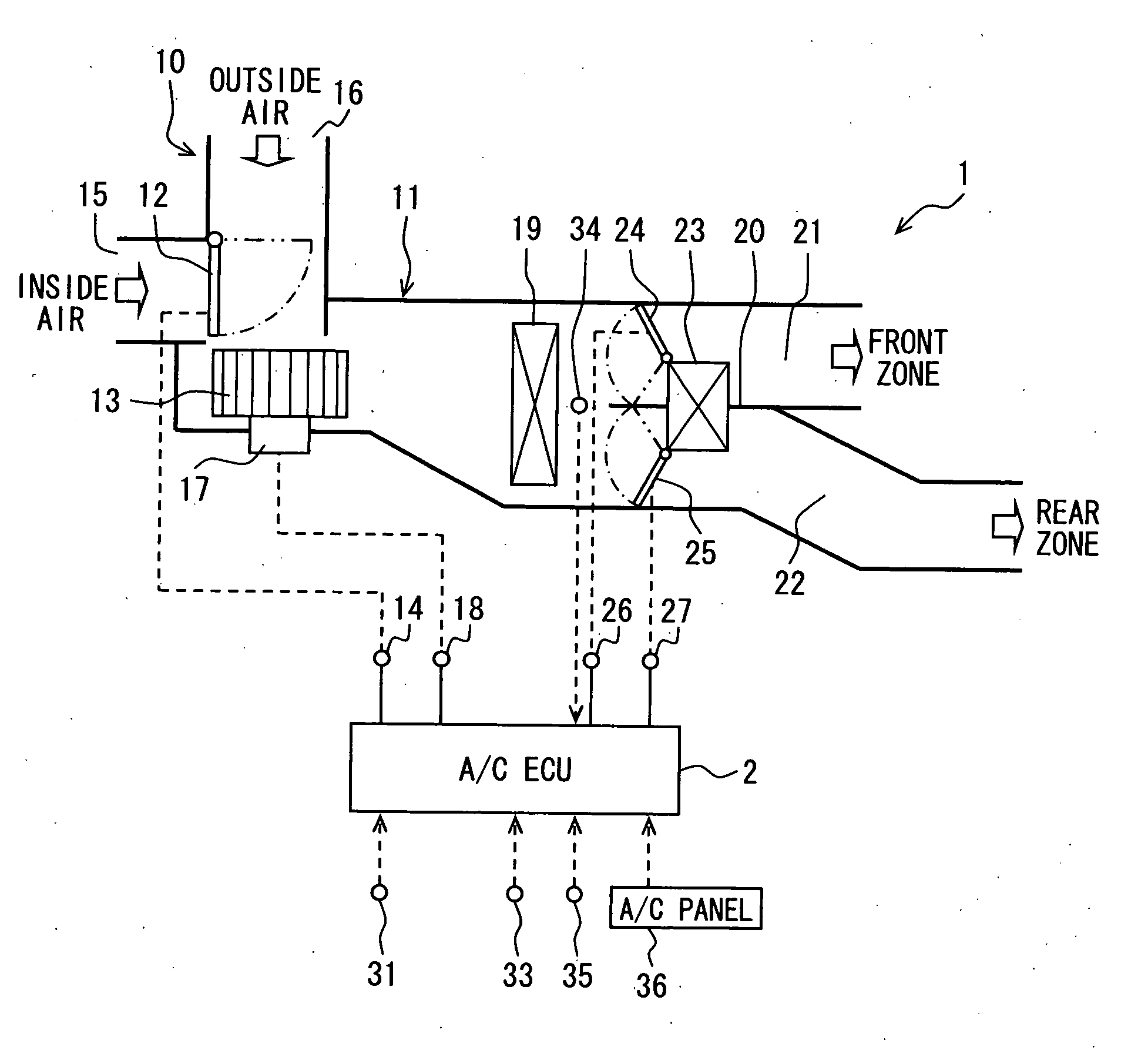 Vehicular air conditioning apparatus and air conditioning method