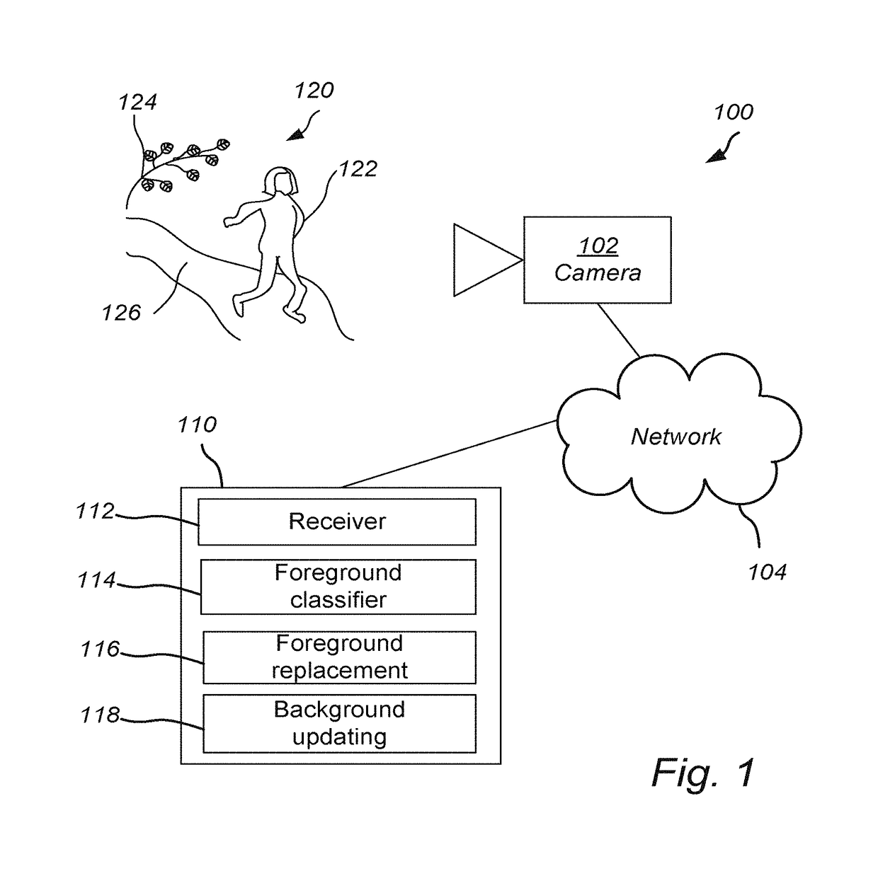 Method and apparatus for updating a background model used for background subtraction of an image