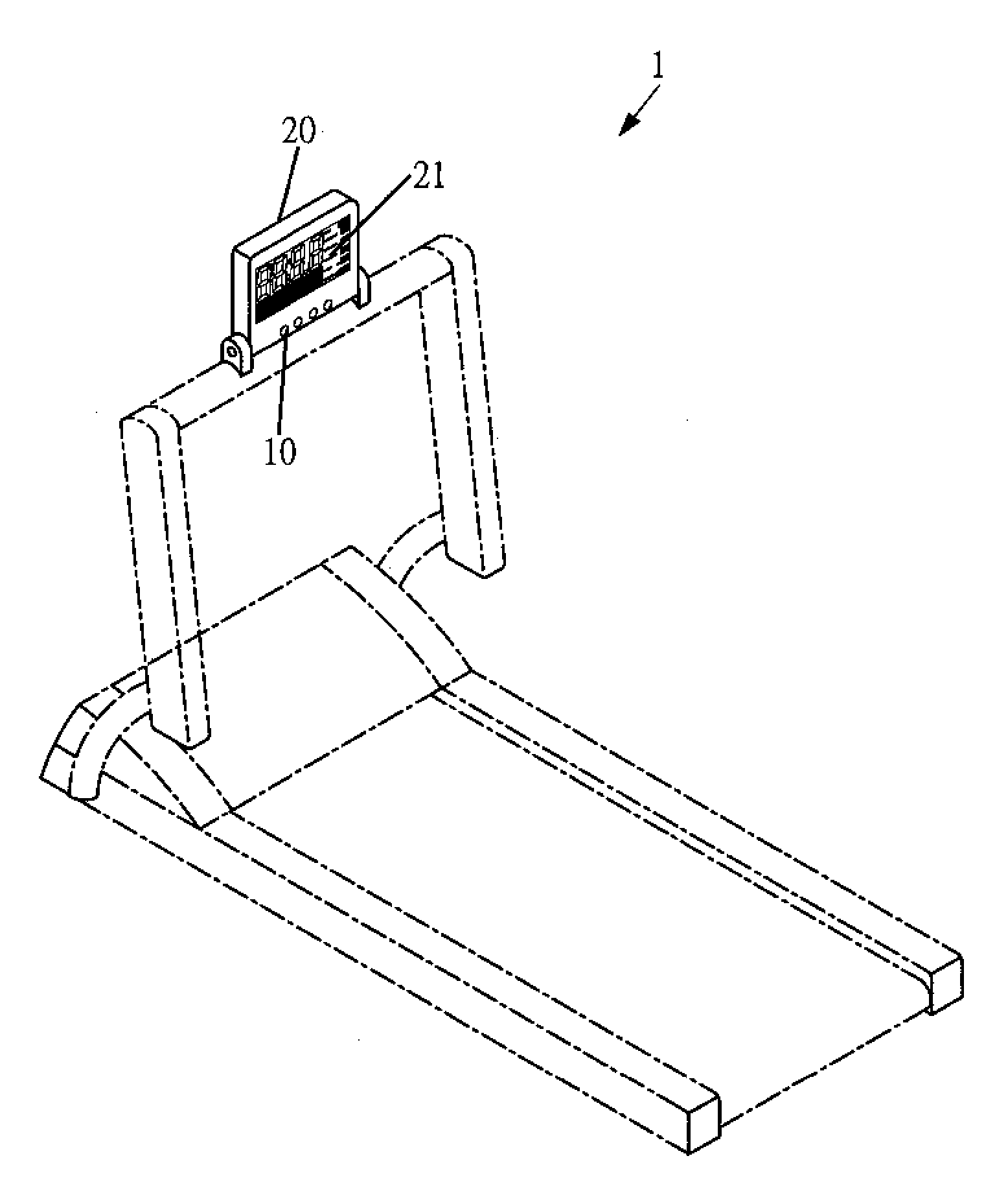 Display device of body building machine