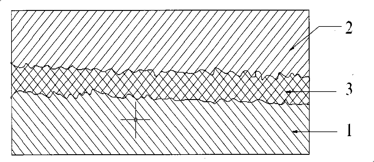 Method for preparing aluminum/lead system laminar composite material metallic phase example and display organization