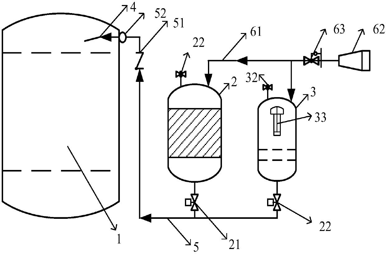 Storage tank fire extinguishing device and fire extinguishing method