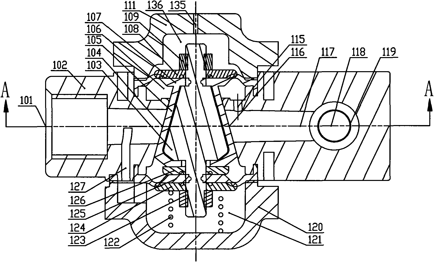 Pure water machine system with negative pressure stop valve