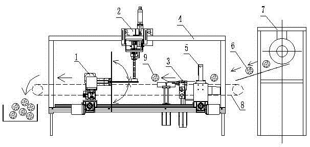 Woven bag sewing device of packaging machine