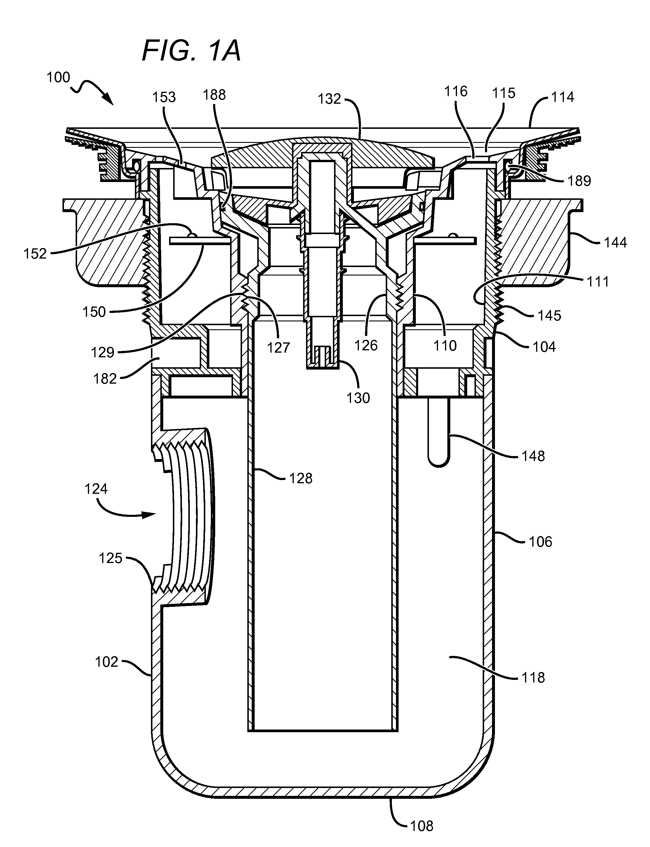 Drain cartridge having removable valved system