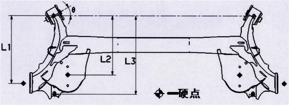 Torsion beam structure of rear suspension