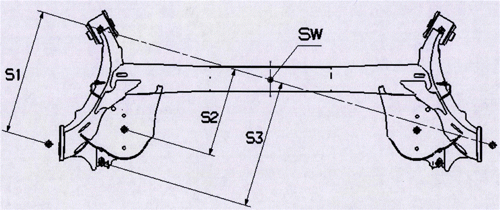 Torsion beam structure of rear suspension