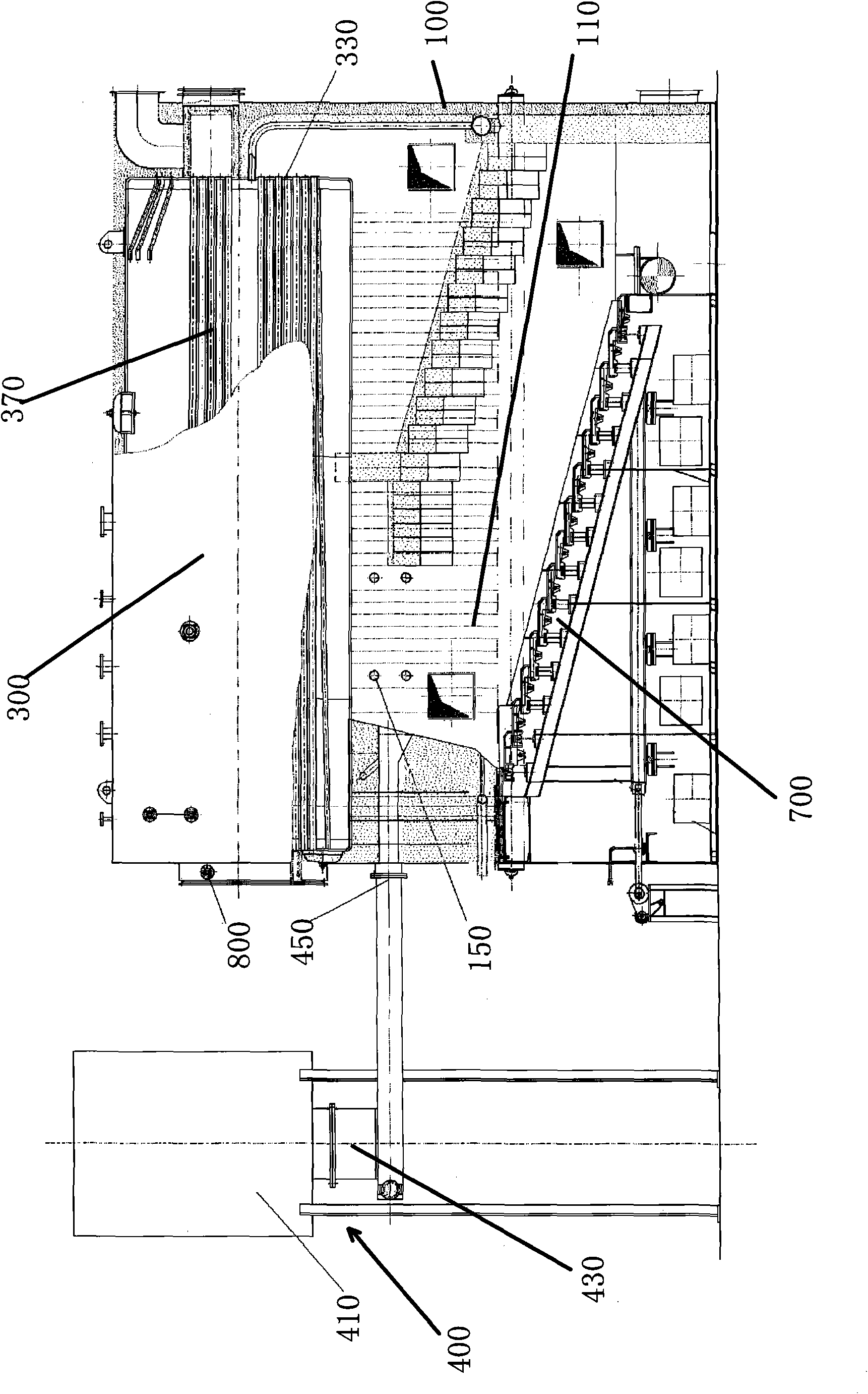 Steam boiler capable of burning biomass